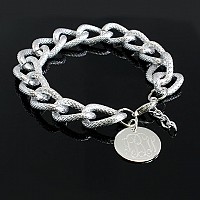 Engravable Link Bracelet silver
